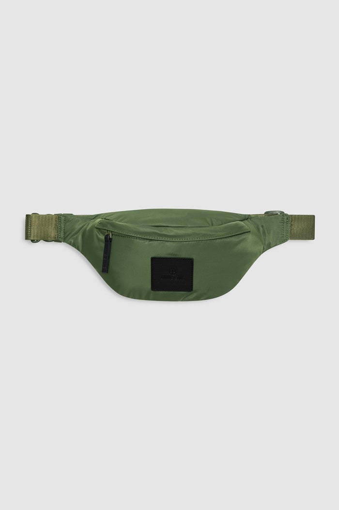 ANINE BING Leon Small Waist Bag Nylon - Army Green - front view
