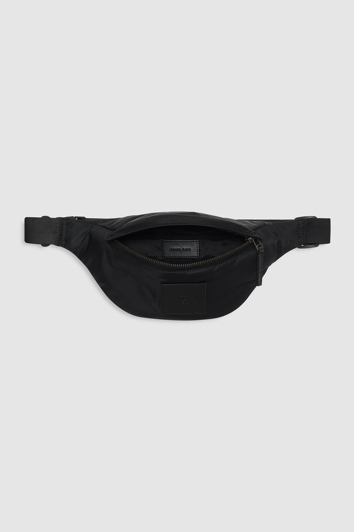 ANINE BING Leon Small Waist Bag Nylon - Black - top view