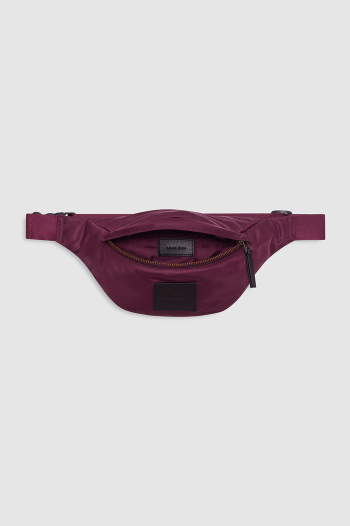 ANINE BING Leon Small Waist Bag Nylon - Fig - inside view