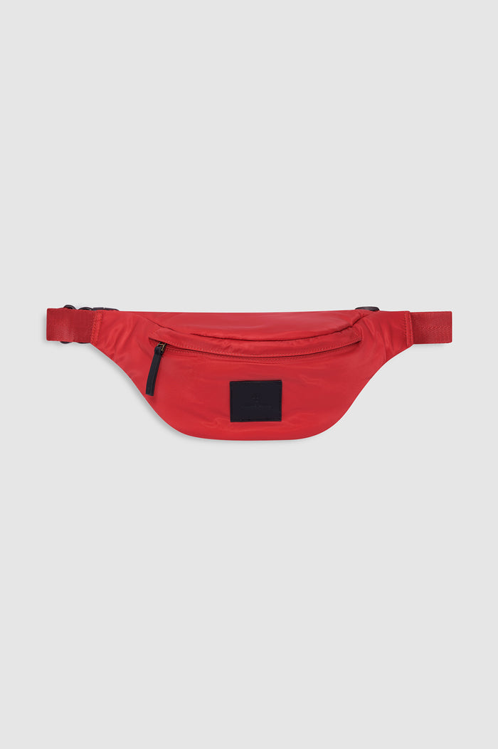 ANINE BING Leon Small Waist Bag Nylon - Tango Red - front view