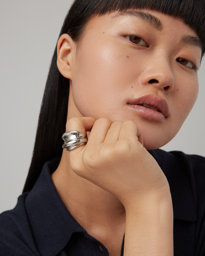 Jenny Bird Leona Ring in Silver available at Barbara Katz