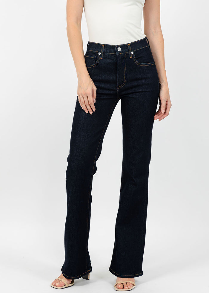 Citizens of Humanity Lilah High Rise Bootcut Jean 32.5" in Inky Rise available at Barbara Katz