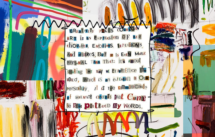 Suzi Roher Lily, Creativity Takes Courage Scarf available at Barbara Katz