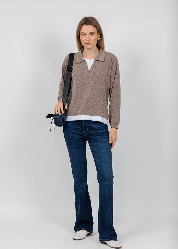Lily Layered Polo - Brown Sugar
