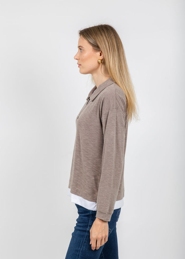 Lily Layered Polo - Brown Sugar