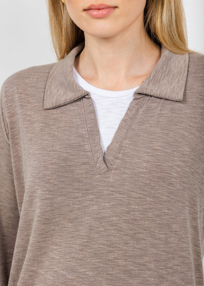 Lily Layered Polo - Brown Sugar