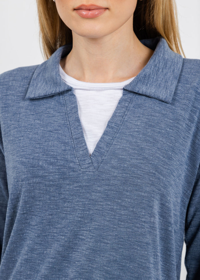 Nally & Millie Lily Layered Polo in Seaport available at Barbara Katz