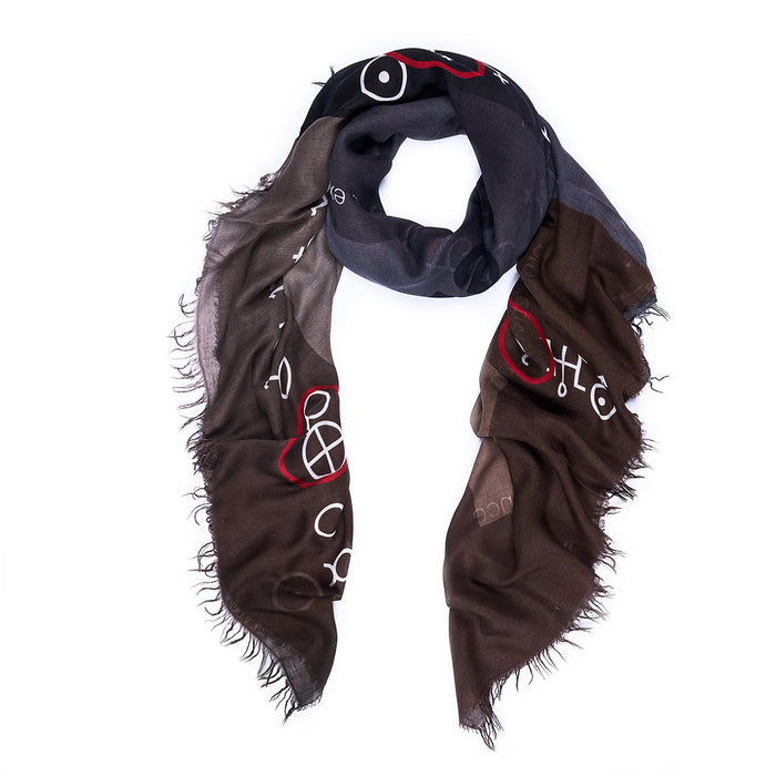 Suzi Roher Lily, Planets-naturals Scarf available at Barbara Katz