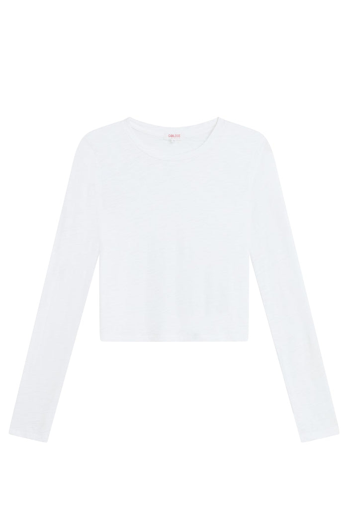 Goldie Long Sleeve Cropped Boy Tee available at Barbara Katz