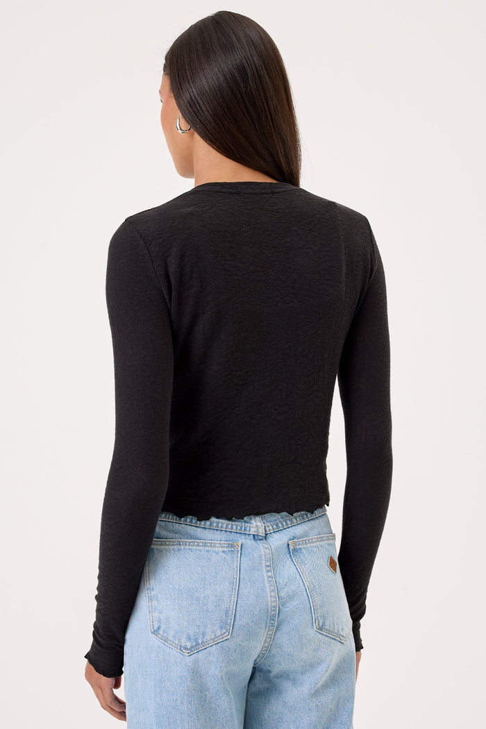 Goldie Love Story Jacquard Cardigan in Black available at Barbara Katz