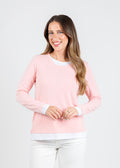Nally & Millie Lucy Long Sleeve Layered Tee in Pink available at Barbara Katz