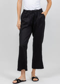 Pure Amici Lumila Linen Pants in Black available at Barbara Katz
