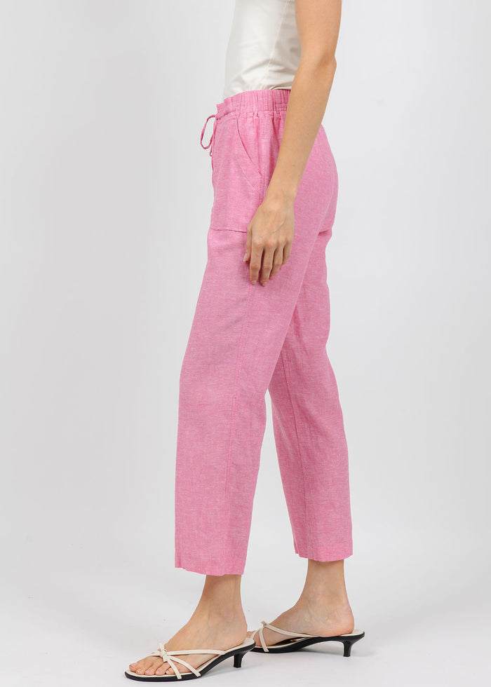 Pure Amici Lumila Linen Pants in Petal available at Barbara Katz