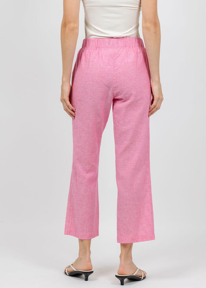 Pure Amici Lumila Linen Pants in Petal available at Barbara Katz