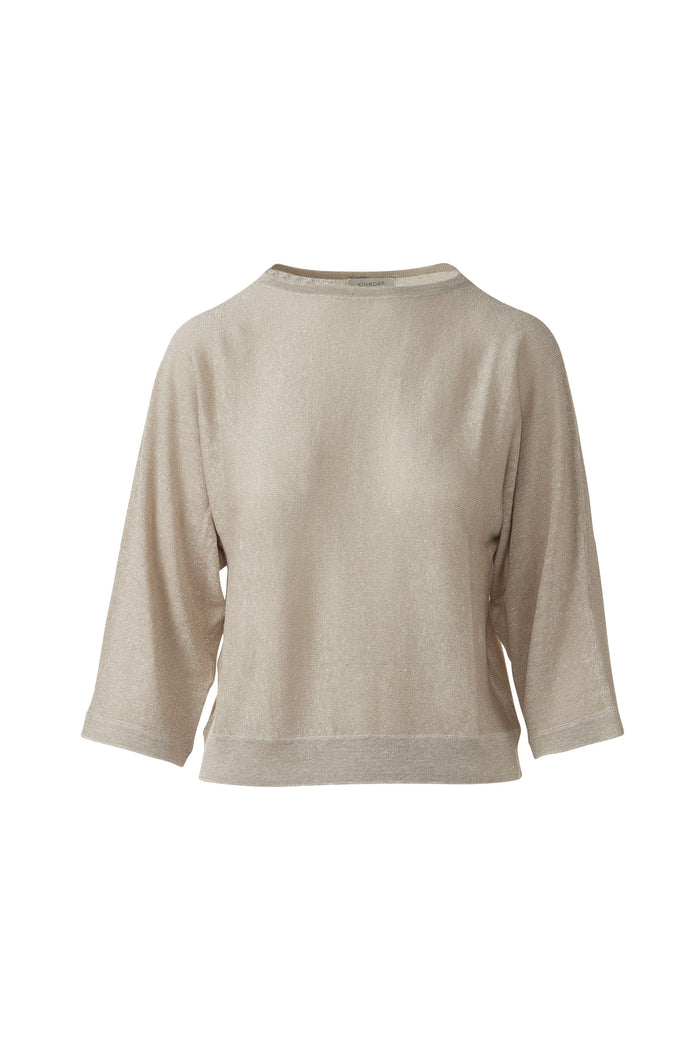 Kinross Lurex Dolman Pullover Sweater available at Barbara Katz