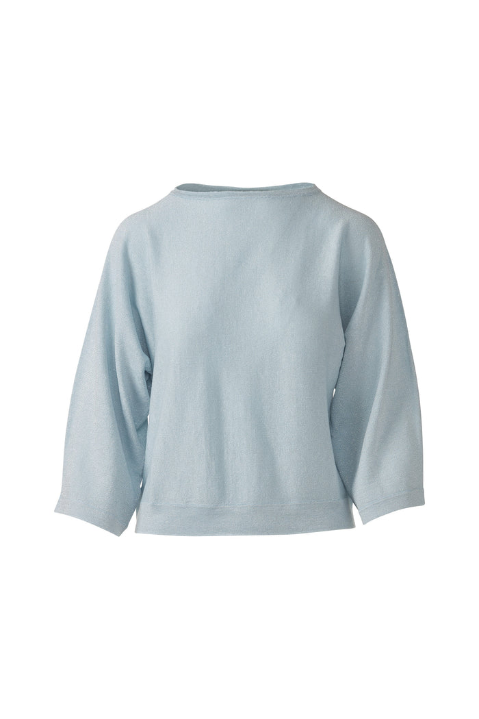 Kinross Lurex Dolman Pullover Sweater available at Barbara Katz