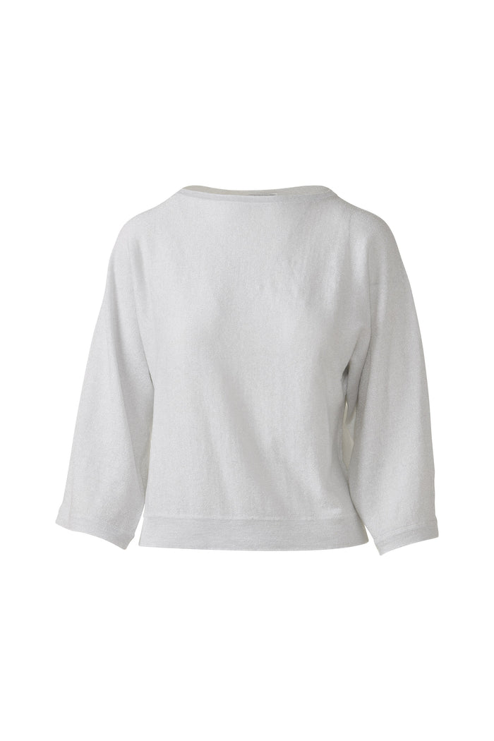 Kinross Lurex Dolman Pullover Sweater available at Barbara Katz