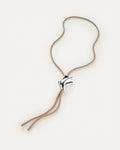 Jenny Bird Lydia Bolo Tie Necklace in Silver available at Barbara Katz