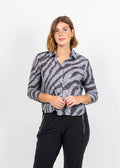 David Cline Lyra Crop Shirt in Mink available at Barbara Katz