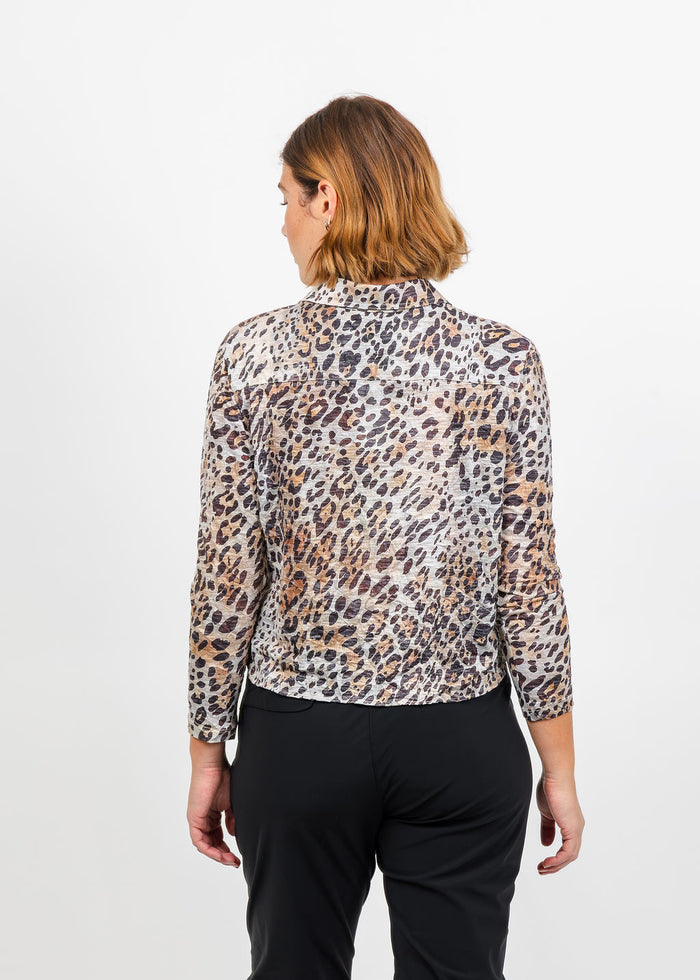 David Cline Lyra Crop Shirt in Skin available at Barbara Katz