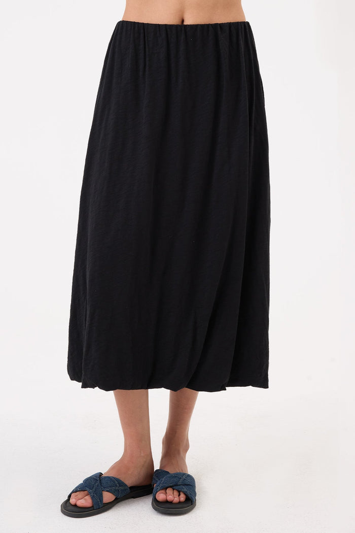 Goldie Marina Midi Bubble Skirt in Black available at Barbara Katz