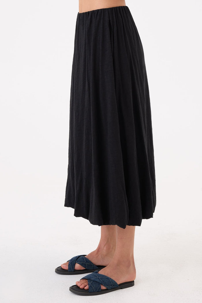 Goldie Marina Midi Bubble Skirt in Black available at Barbara Katz