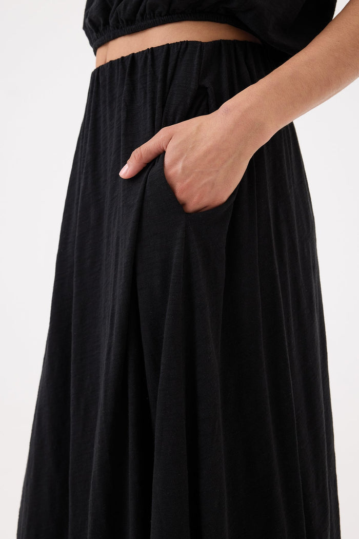 Goldie Marina Midi Bubble Skirt in Black available at Barbara Katz