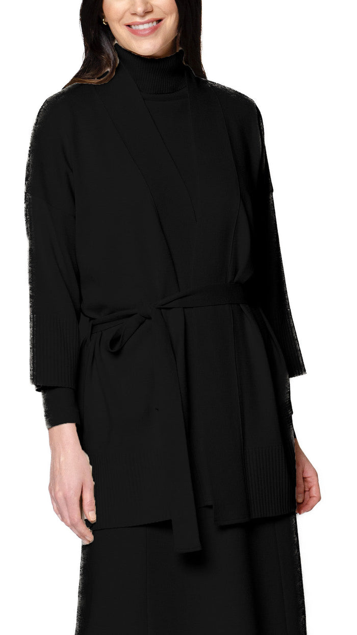 Martina Flat-Knit Vest - Black - Barbara Katz