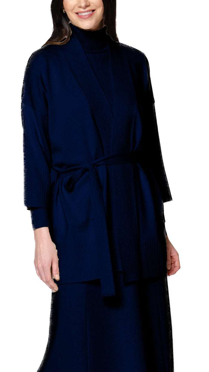 Martina Flat-Knit Vest - Dark Navy - Barbara Katz