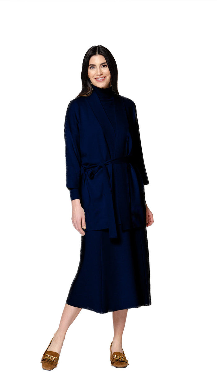 Martina Flat-Knit Vest - Dark Navy - Barbara Katz