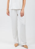 Caroline Rose Matte Crepe Straight Leg Pants in White available at Barbara Katz