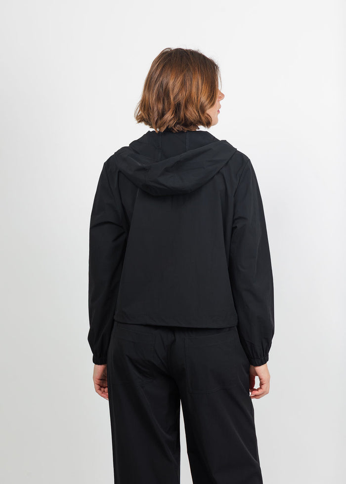 Lola & Sophie Maya Tech Canvas Jacket in Black available at Barbara Katz