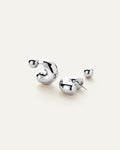 Jenny Bird Medium Tome Hoops in Silver available at Barbara Katz