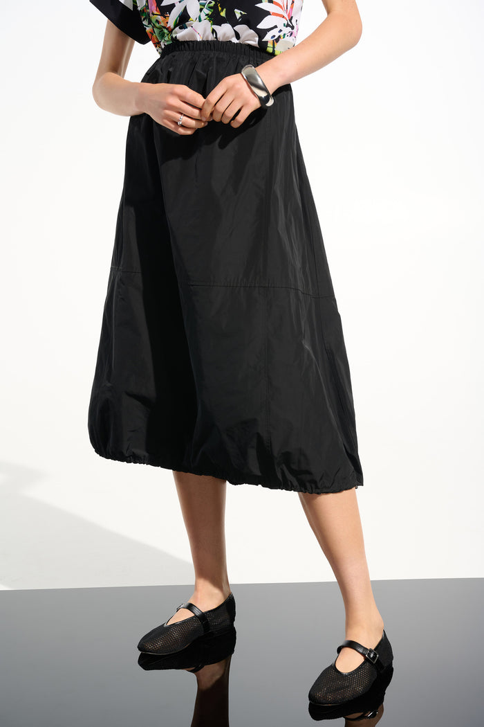 Joseph Ribkoff Memory Balloon Skirt With Elastic Waistband in Black available at Barbara Katz