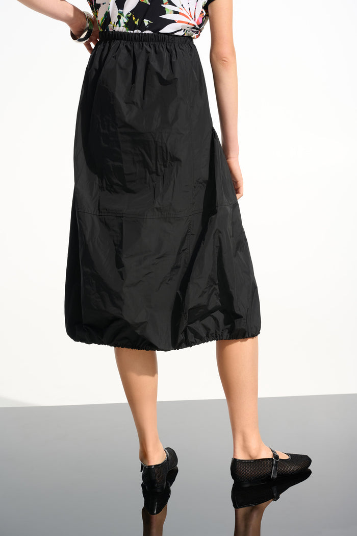 Joseph Ribkoff Memory Balloon Skirt With Elastic Waistband in Black available at Barbara Katz