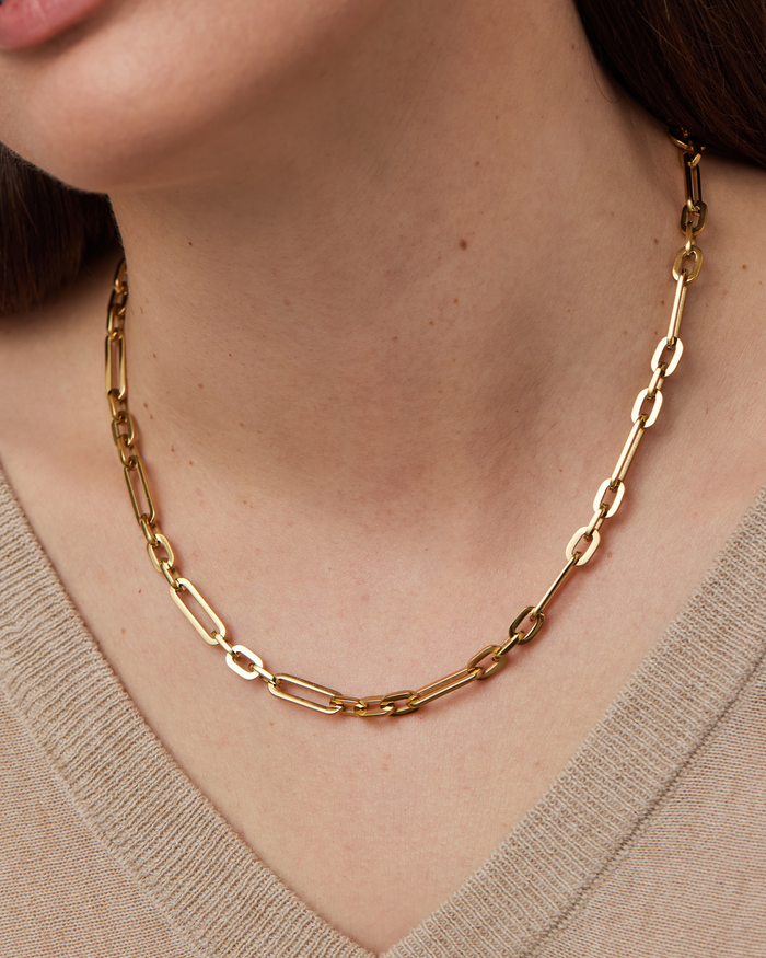 Jenny Bird Mercer Chain Necklace 18" in Gold available at Barbara Katz