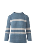 Kinross Mesh Stripe Crew Sweater available at Barbara Katz