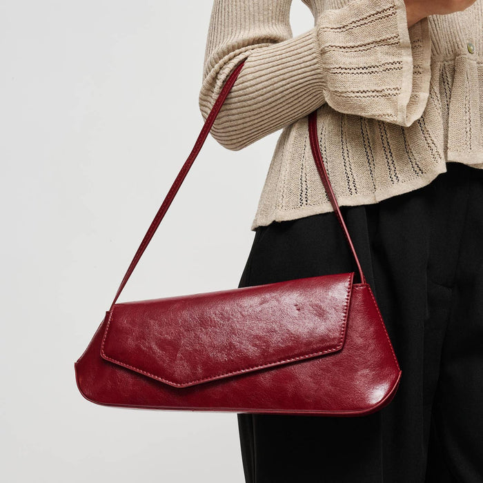 BK Mett Shoulder Bag in Wine available at Barbara Katz
