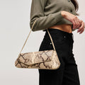 BK Mett Snake Shoulder Bag in Natural Multi available at Barbara Katz