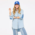 Kerri Rosenthal Mia U.S. of Love Shirt in Light Wash available at Barbara Katz