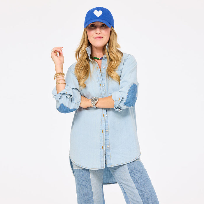Kerri Rosenthal Mia U.S. of Love Shirt in Light Wash available at Barbara Katz