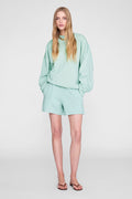ANINE BING Miles Sweatshirt - Washed Seafoam - on model front