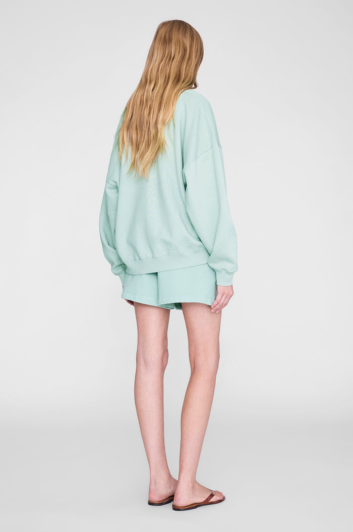 ANINE BING Miles Sweatshirt - Washed Seafoam - on model back