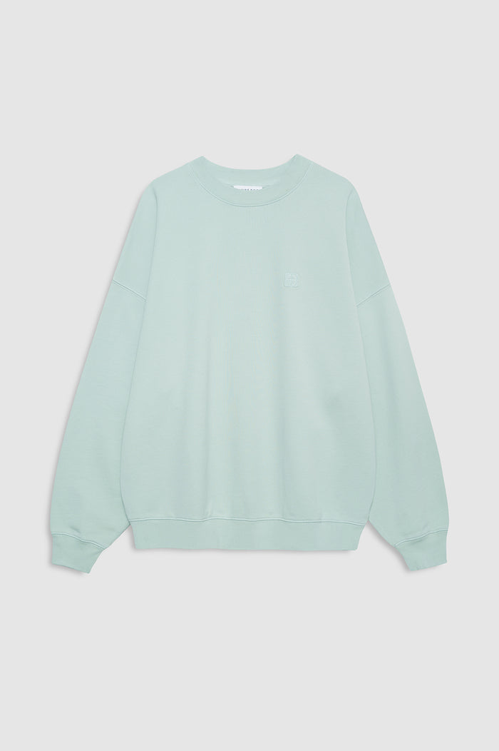 ANINE BING Miles Sweatshirt - Washed Seafoam - front view