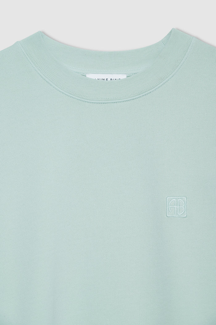 ANINE BING Miles Sweatshirt - Washed Seafoam - detail view