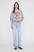 ANINE BING Miles Sweatshirt Collegiate - Grey - on model front