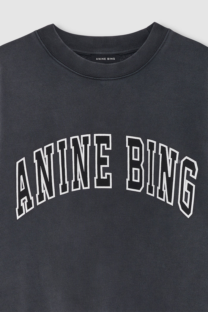 ANINE BING Miles Sweatshirt New Classic - Washed Black - detail view
