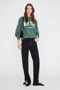 ANINE BING Miles Sweatshirt New York University - Cilantro - on model front