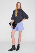 ANINE BING Miles Sweatshirt Palm - Washed Black - on model front