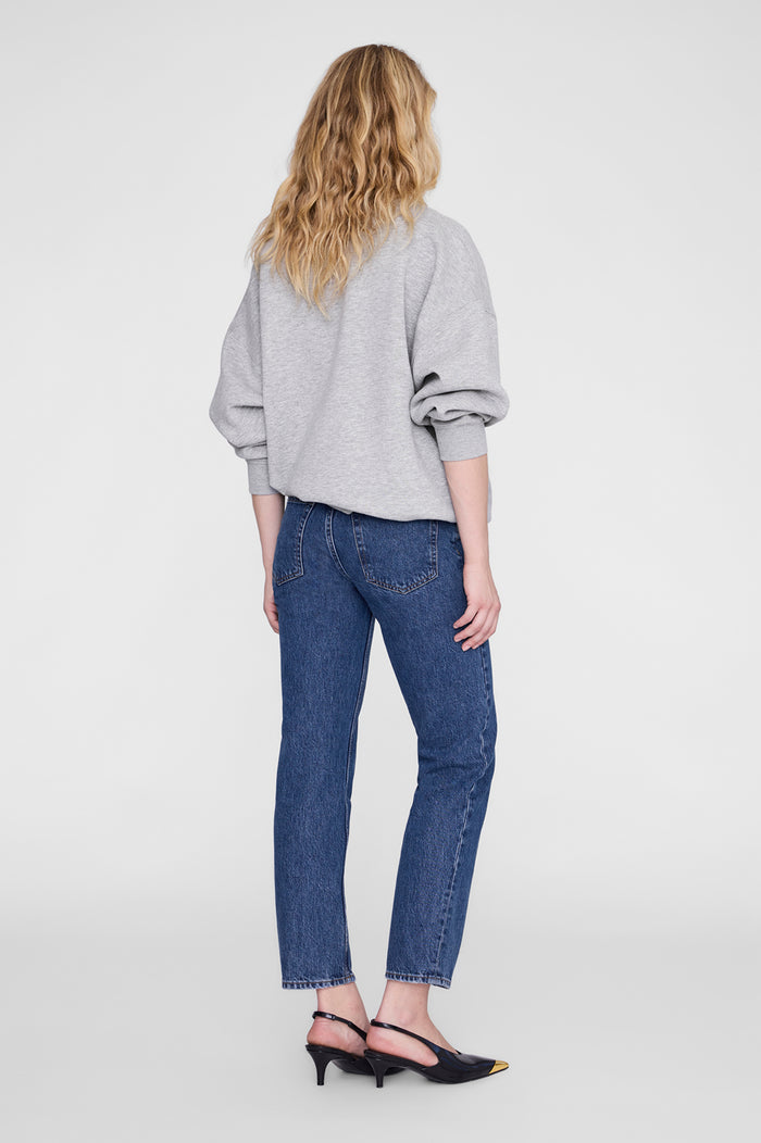 ANINE BING Miles Sweatshirt Studio - Heather Grey - on model back